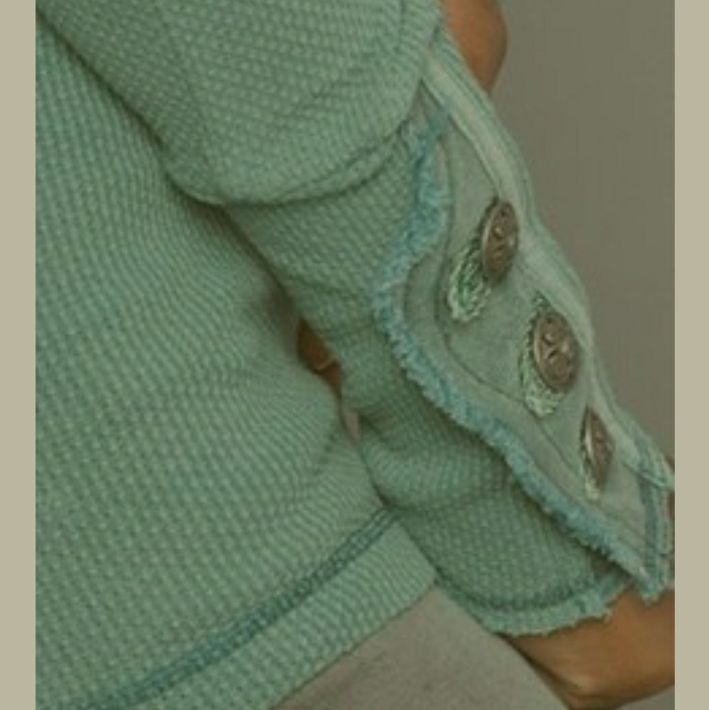 Free people seafoam motor cuff rare